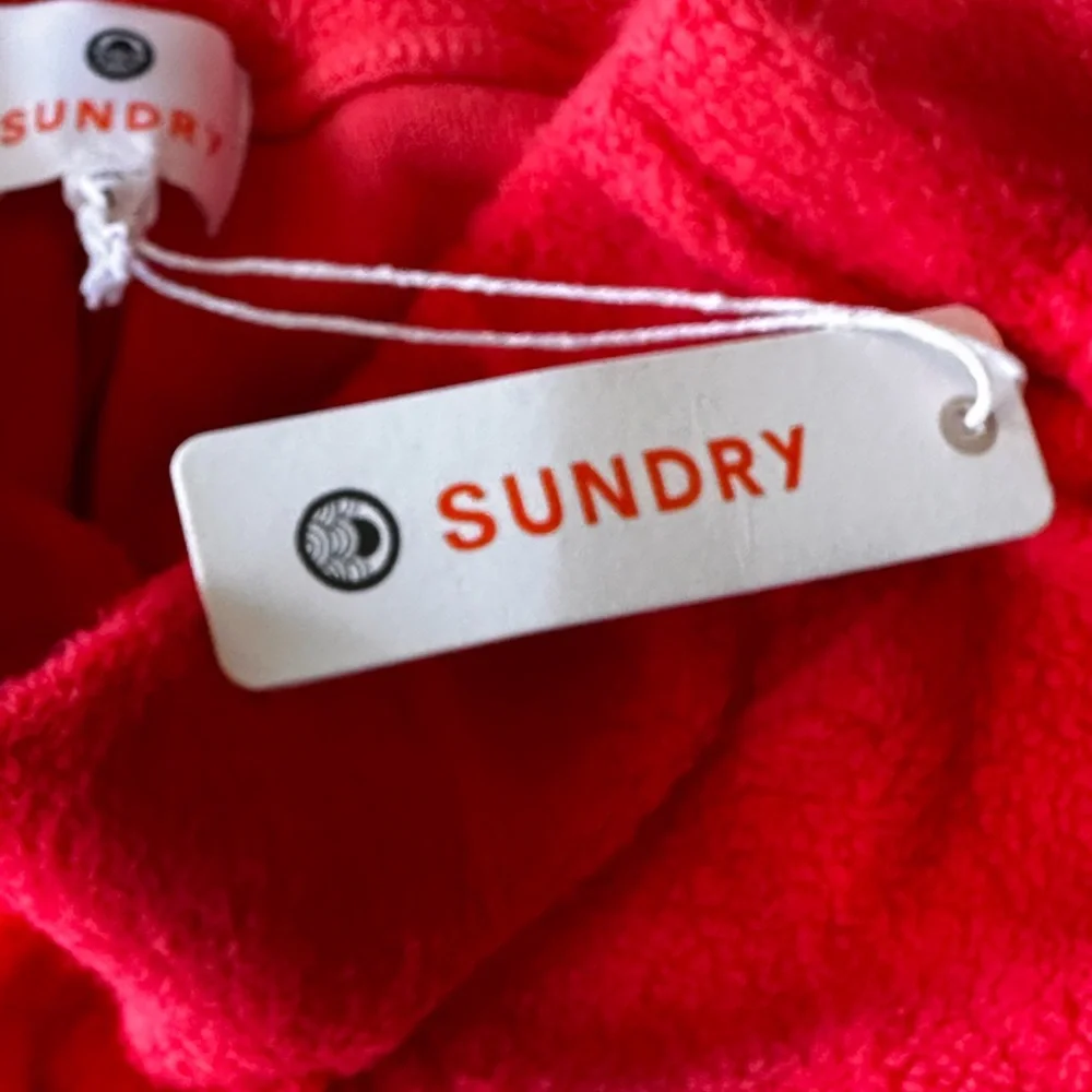Sundry NWT size small red‎ cherry patch pocket Sherpa joggers